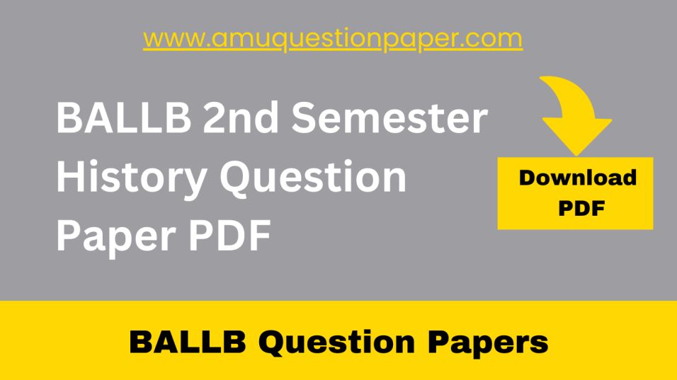 Ballb Nd Semester History Question Paper Pdf Free