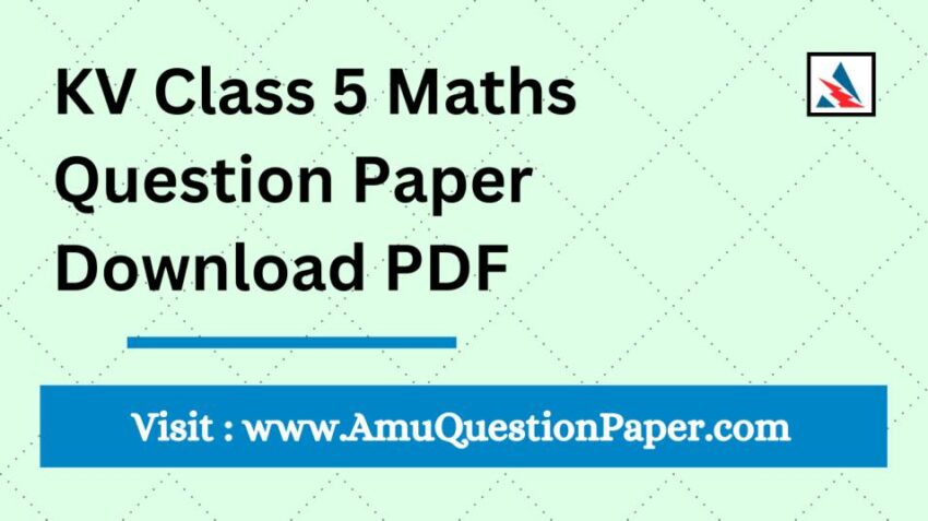 kv class 5 maths question paper