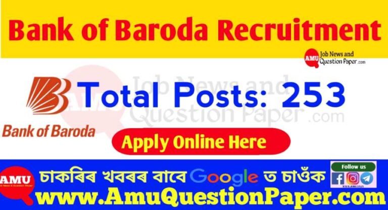 Bank of Baroda Recruitment 2026, Apply online for 253 vacancies, Check ...